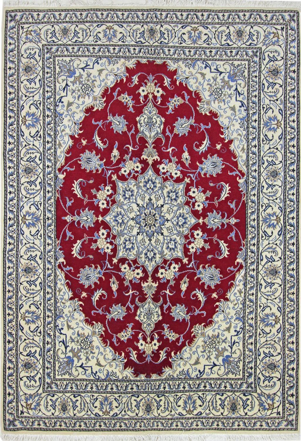 Alfombra Persa - Nain - Real - 240 x 167 cm - rojo