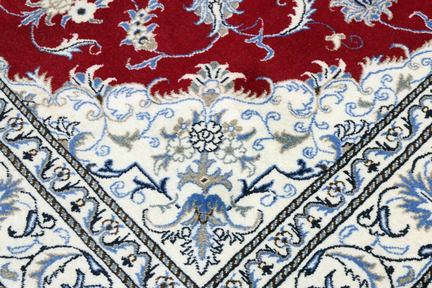 Alfombra Persa - Nain - Real - 240 x 167 cm - rojo