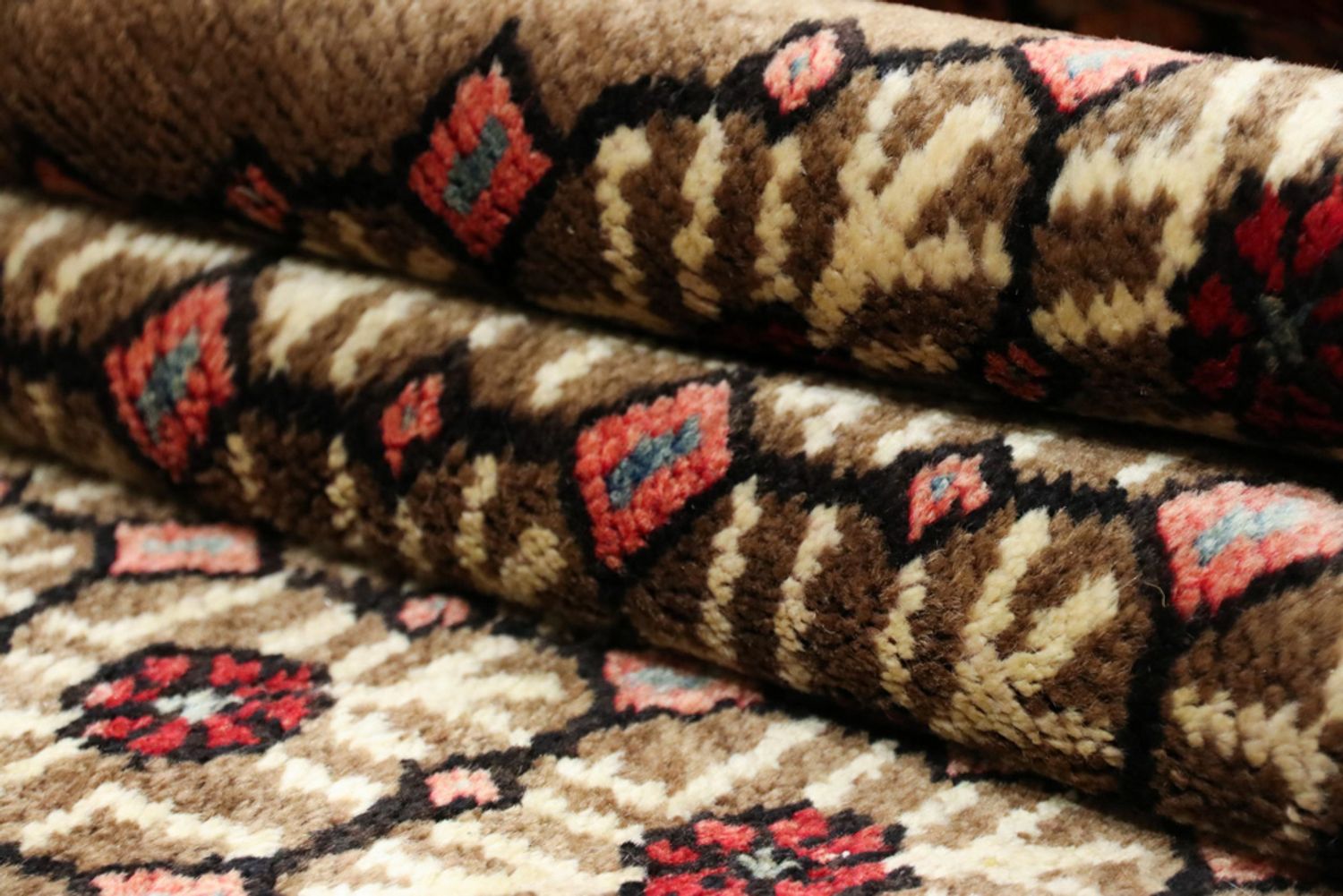 Alfombra de pasillo Alfombra persa - Nómada - 327 x 133 cm - arena