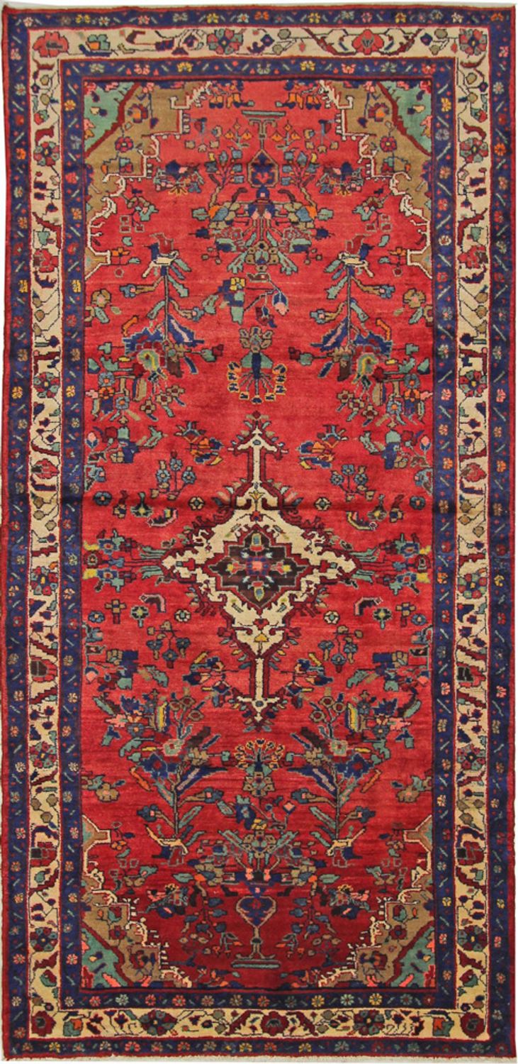 Alfombra de pasillo Alfombra persa - Clásica - 291 x 140 cm - rojo