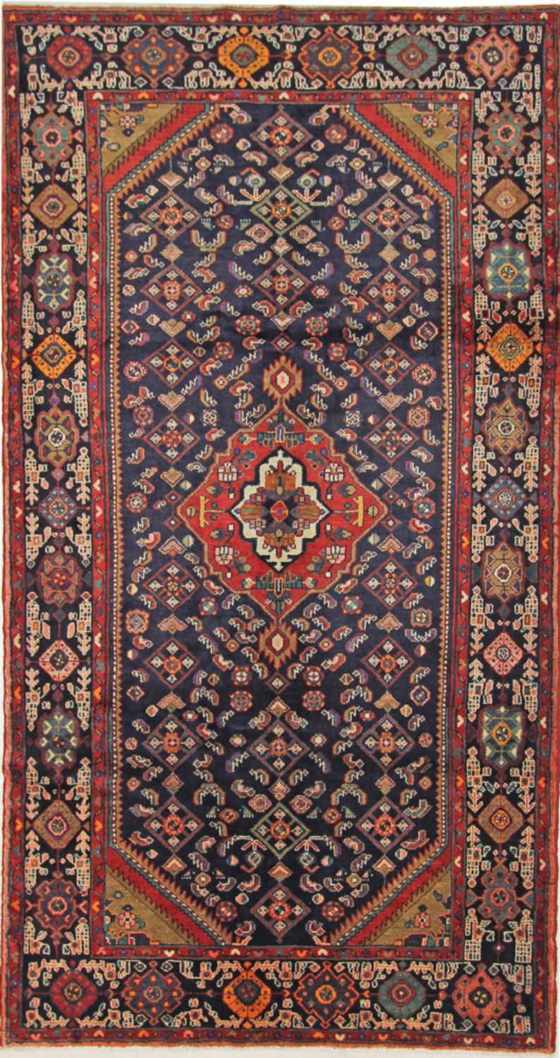 Alfombra persa - Nómada - 317 x 172 cm - azul oscuro