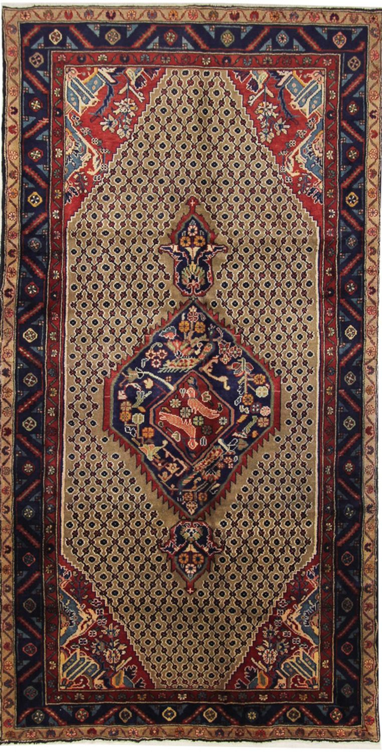 Alfombra persa - Nómada - 301 x 155 cm - arena