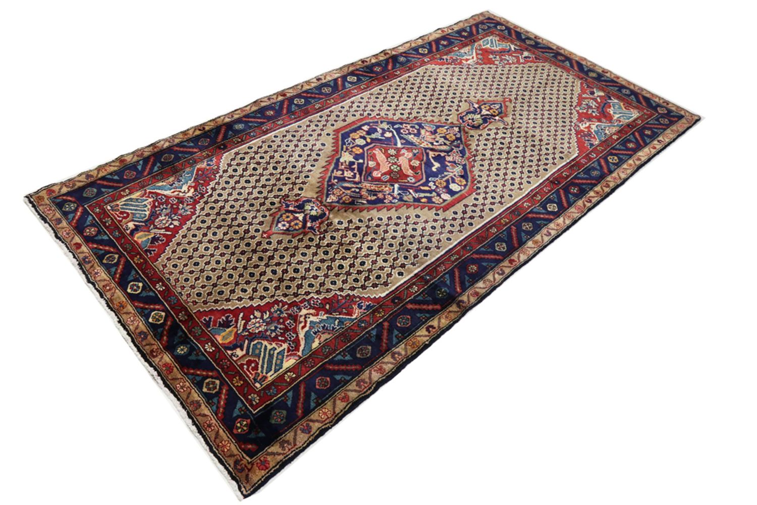 Alfombra persa - Nómada - 301 x 155 cm - arena