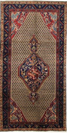 Alfombra persa - Nómada - 301 x 155 cm - arena