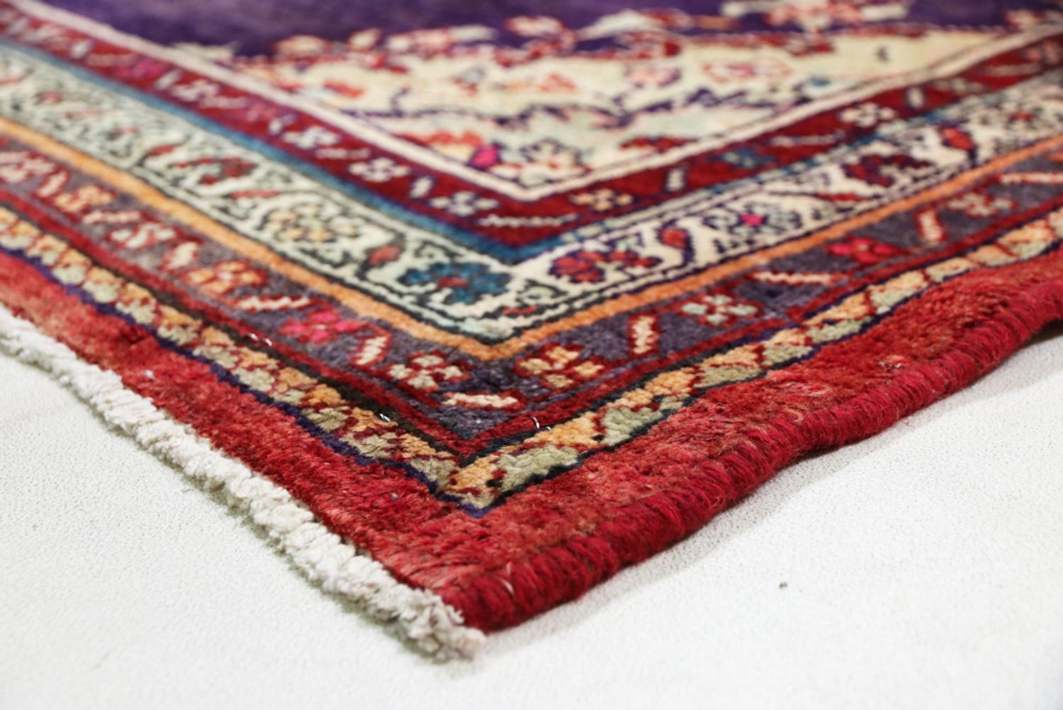 Runner Perský koberec - Nomádský - 313 x 127 cm - tmavě modrá