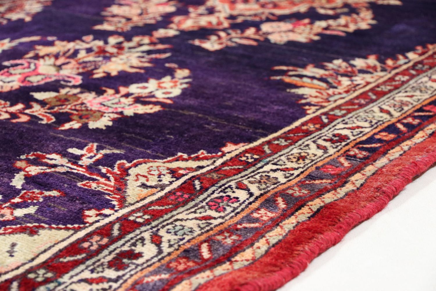 Runner Perský koberec - Nomádský - 313 x 127 cm - tmavě modrá