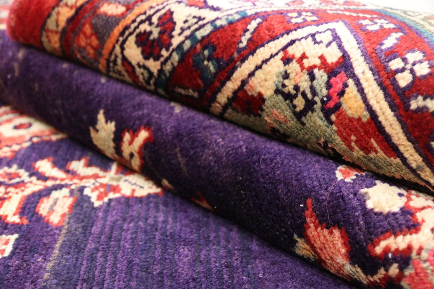 Runner Perský koberec - Nomádský - 313 x 127 cm - tmavě modrá