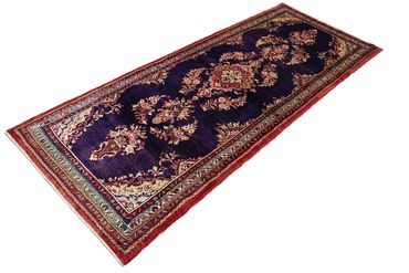 Runner Perský koberec - Nomádský - 313 x 127 cm - tmavě modrá