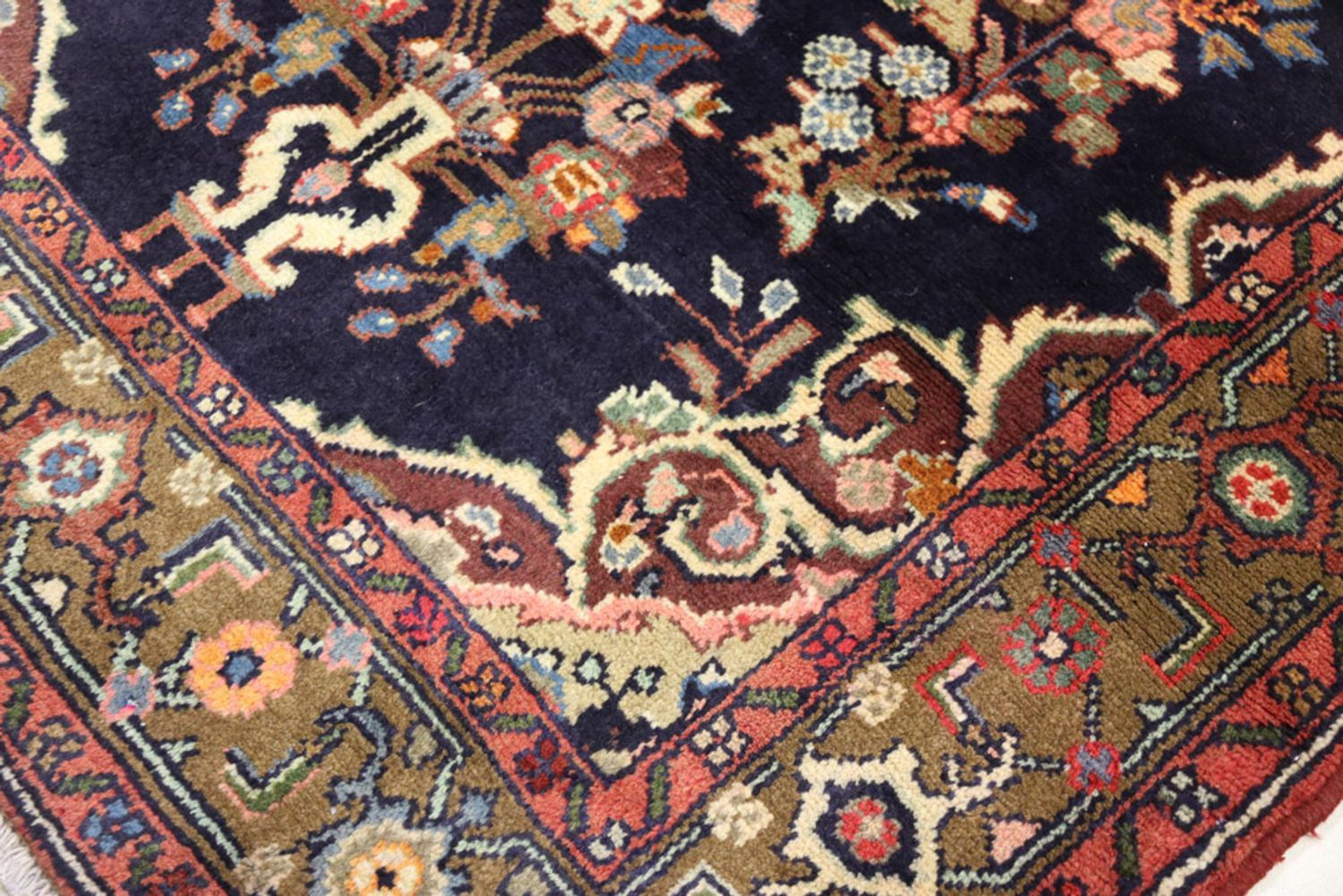 Runner Perský koberec - Klasický - 324 x 122 cm - tmavě modrá