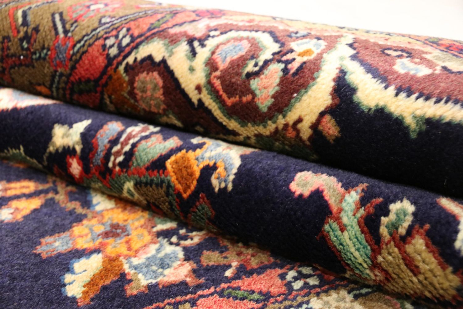 Runner Perský koberec - Klasický - 324 x 122 cm - tmavě modrá