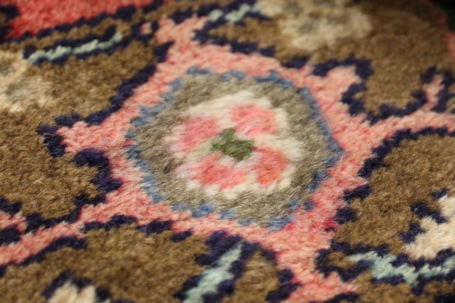 Runner Perský koberec - Klasický - 324 x 122 cm - tmavě modrá