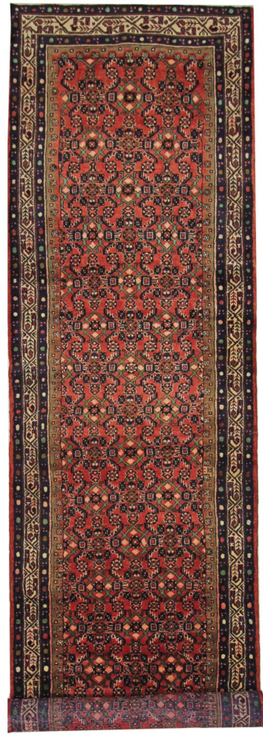 Runner Perský koberec - Mir - 397 x 109 cm - červená