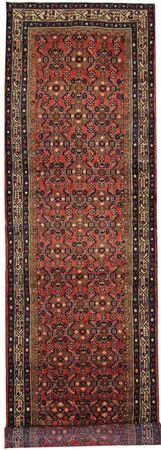 Runner Perský koberec - Mir - 397 x 109 cm - červená