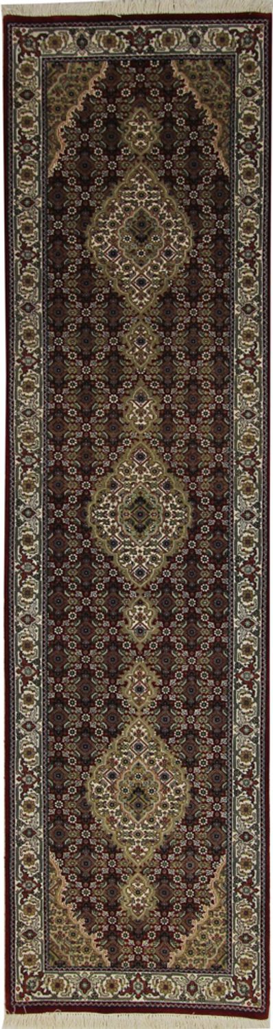Alfombra de pasillo Alfombra oriental - Tabriz - 302 x 80 cm - beige oscuro
