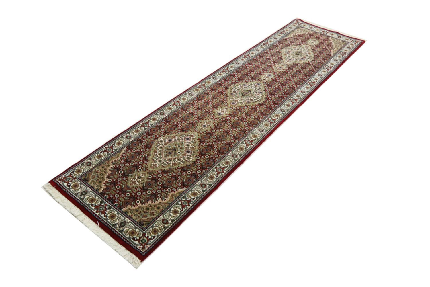 Alfombra de pasillo Alfombra oriental - Tabriz - 302 x 80 cm - beige oscuro