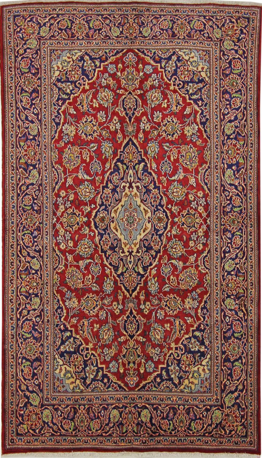 Alfombra persa - Keshan - 230 x 133 cm - rojo