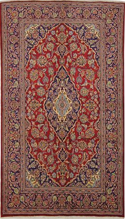 Alfombra persa - Keshan - 230 x 133 cm - rojo