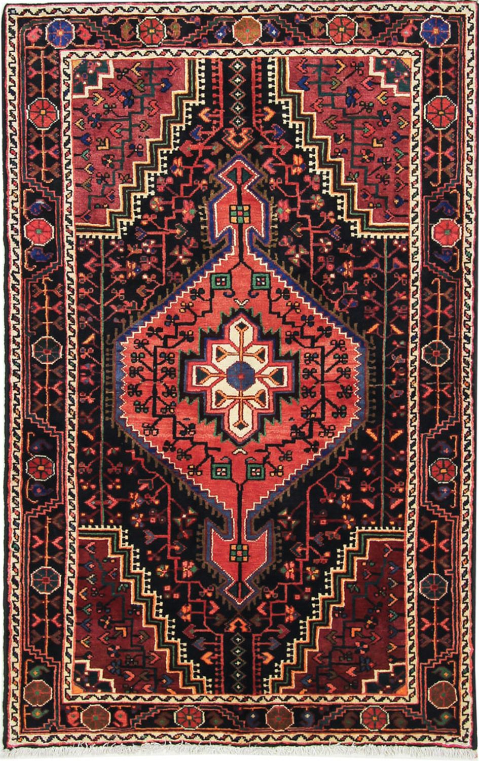 Persisk teppe - Nomadisk - 200 x 128 cm - mørk rød