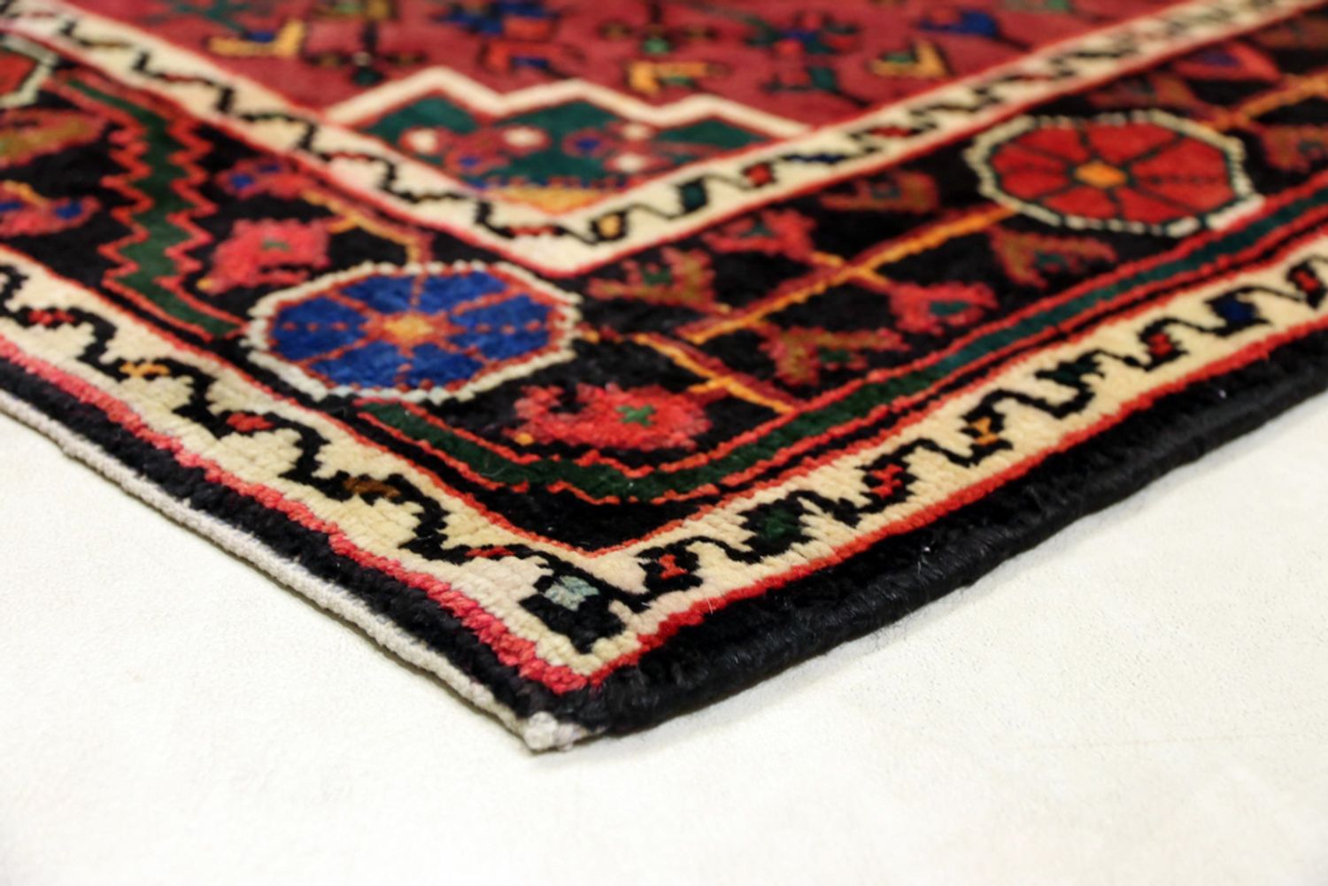 Persisk teppe - Nomadisk - 200 x 128 cm - mørk rød