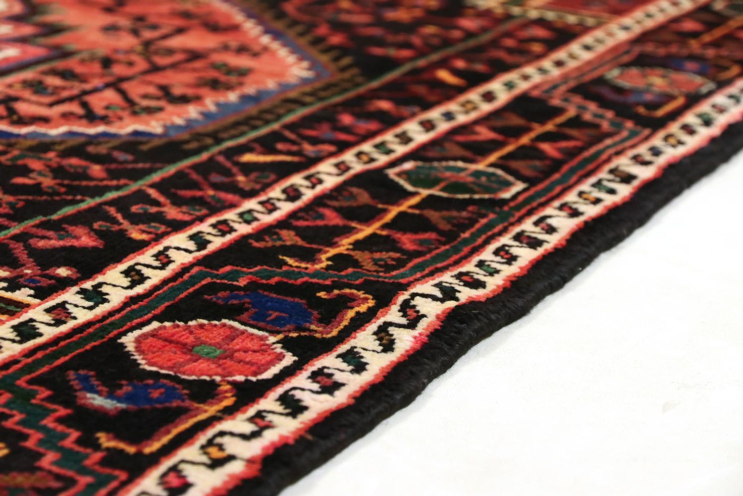 Persisk teppe - Nomadisk - 200 x 128 cm - mørk rød