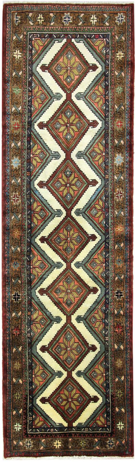 Alfombra de pasillo Alfombra persa - Nómada - 286 x 83 cm - beige oscuro