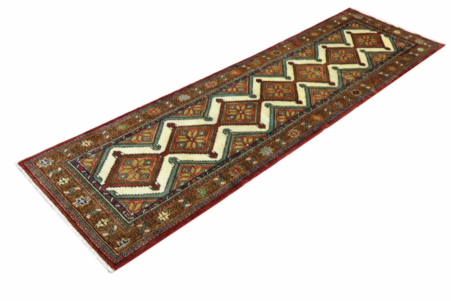 Alfombra de pasillo Alfombra persa - Nómada - 286 x 83 cm - beige oscuro