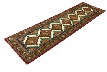 Alfombra de pasillo Alfombra persa - Nómada - 286 x 83 cm - beige oscuro
