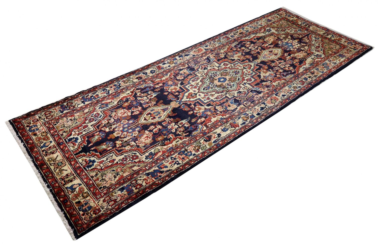 Alfombra de pasillo Alfombra persa - Nómada - 297 x 110 cm - beige oscuro