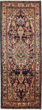 Alfombra de pasillo Alfombra persa - Nómada - 297 x 110 cm - beige oscuro