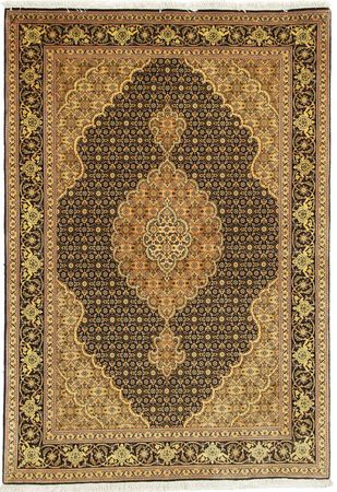 Alfombra Persa - Tabriz - Real - 148 x 101 cm - beige oscuro