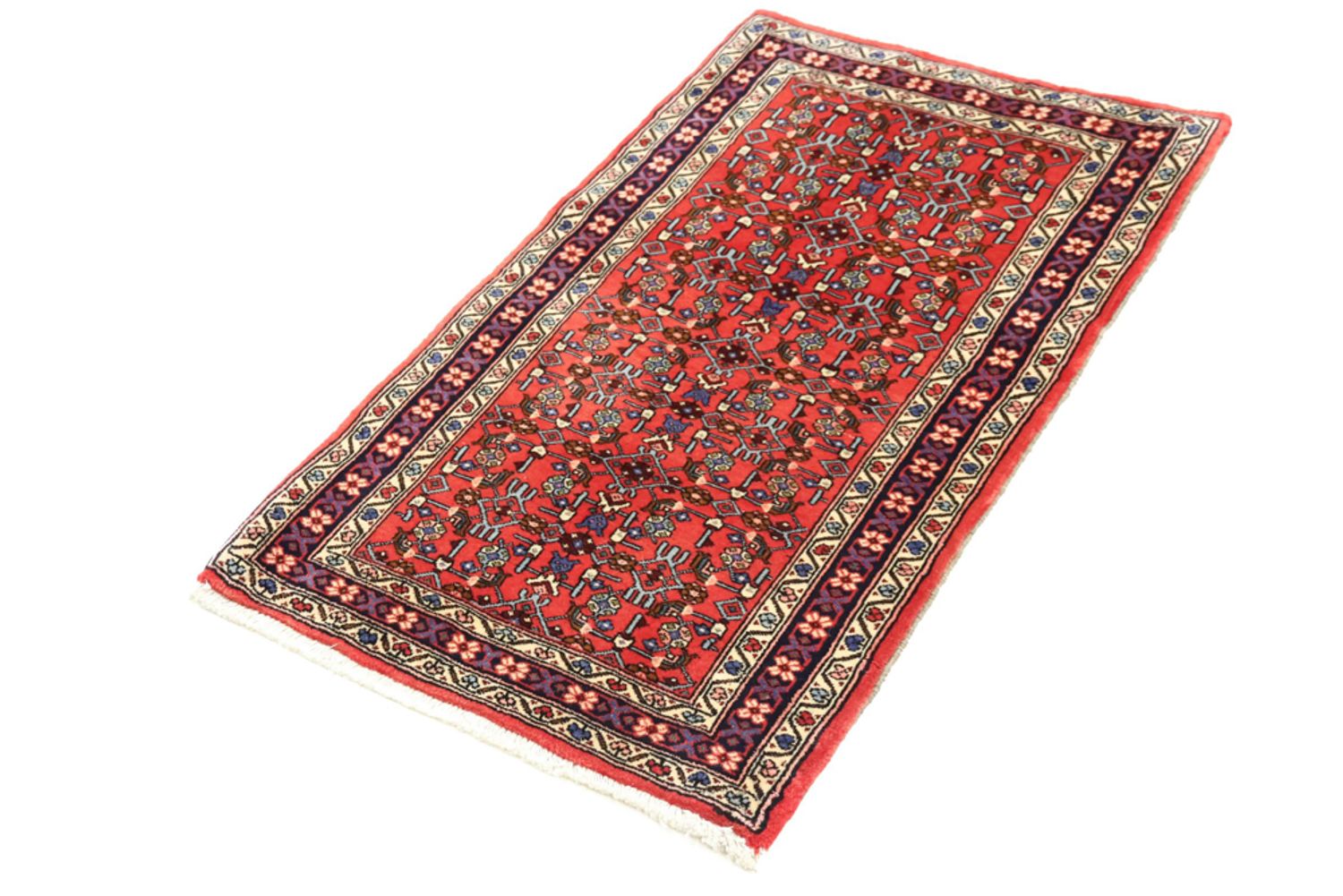 Alfombra persa - Nómada - 127 x 76 cm - rojo