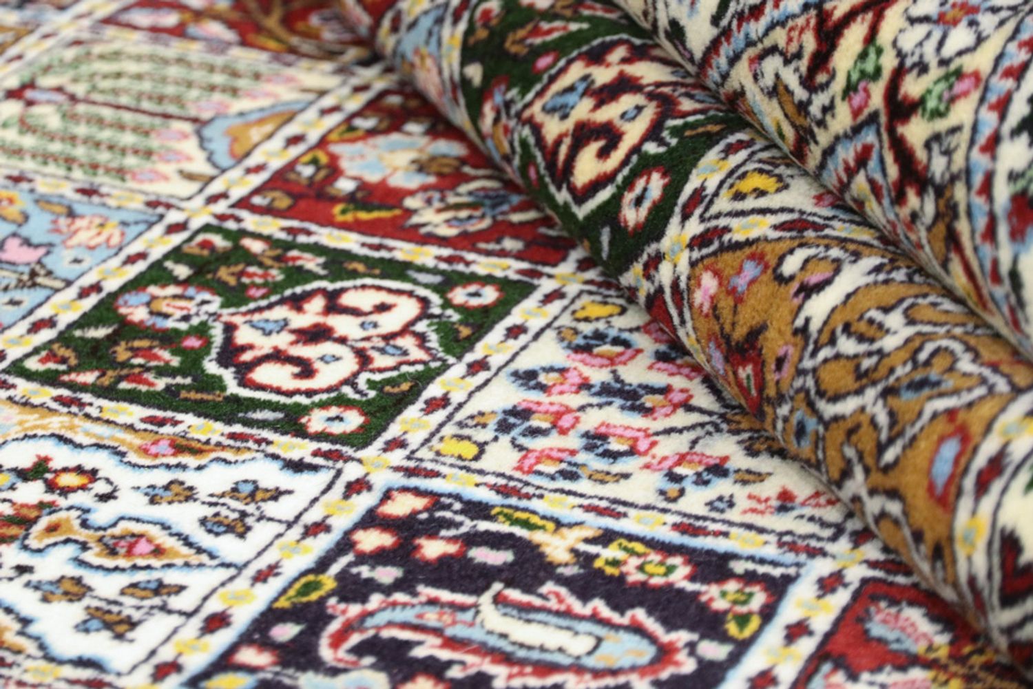 Persisk teppe - klassisk - 195 x 150 cm - mørk beige