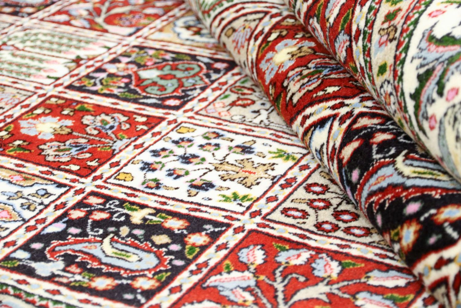 Persisk teppe - klassisk - 194 x 145 cm - mørk beige