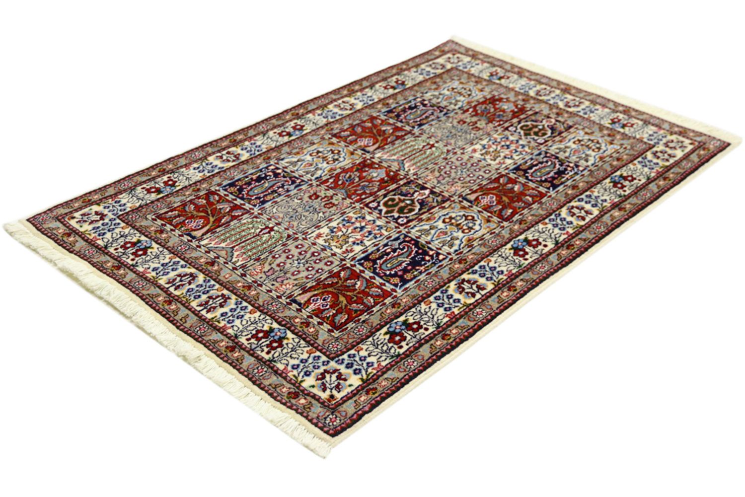 Persisk teppe - klassisk - 147 x 95 cm - mørk beige