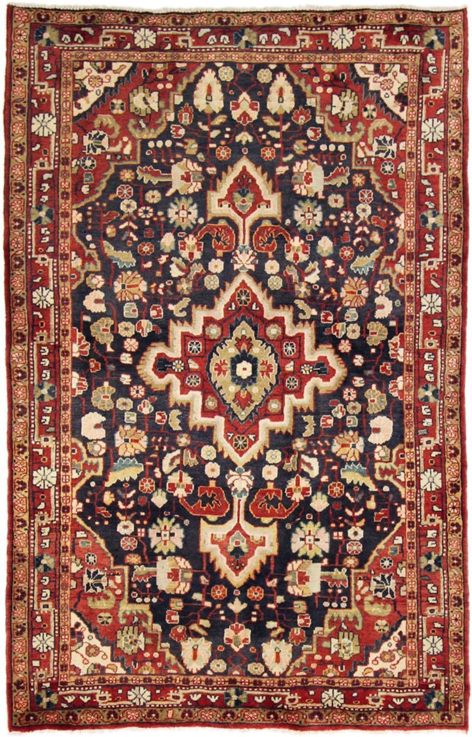 Persisk teppe - Nomadisk - 210 x 135 cm - mørkeblå