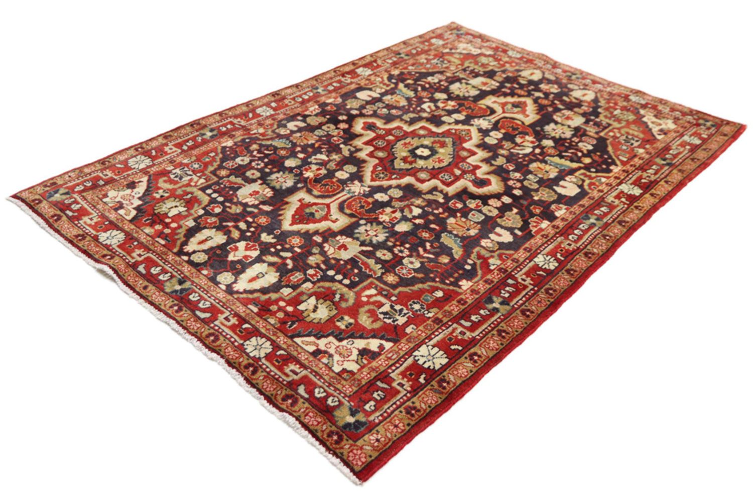 Persisk teppe - Nomadisk - 210 x 135 cm - mørkeblå