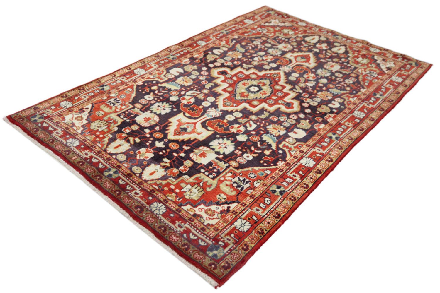 Persisk teppe - Nomadisk - 210 x 135 cm - mørkeblå