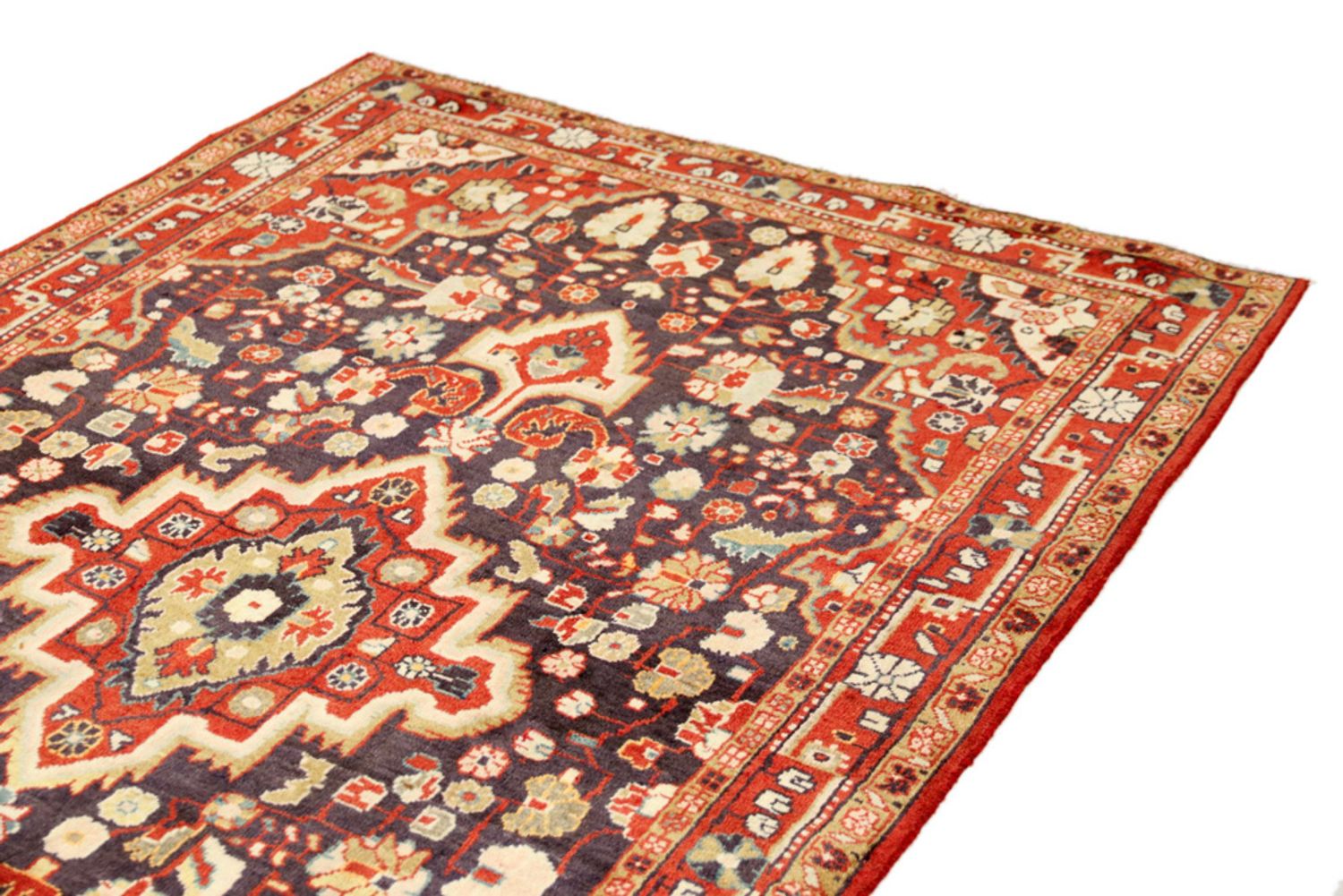 Persisk teppe - Nomadisk - 210 x 135 cm - mørkeblå