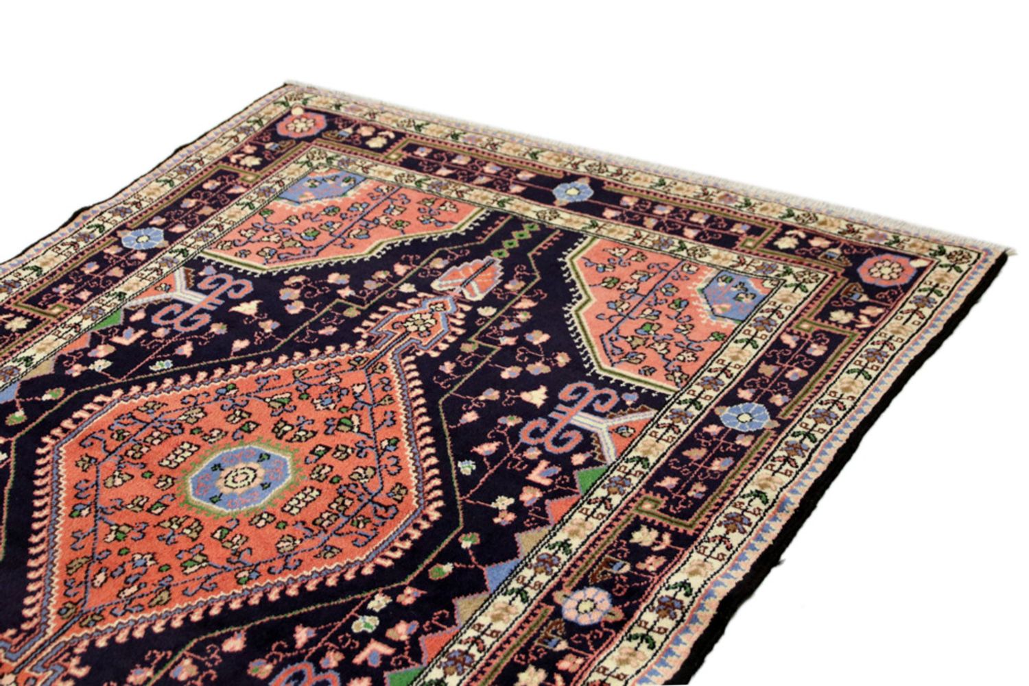 Alfombra persa - Nómada - 180 x 110 cm - azul oscuro