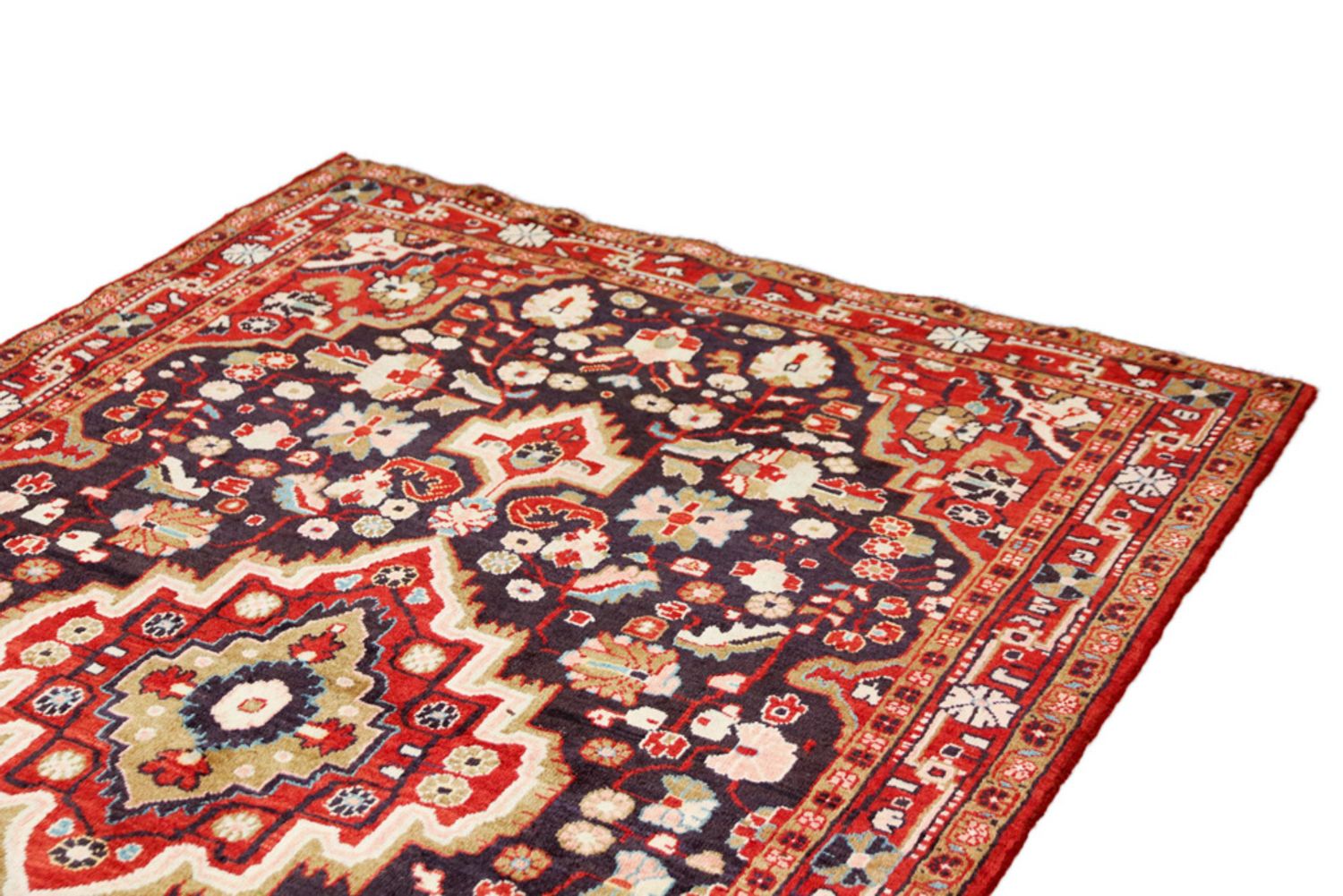 Persisk teppe - Nomadisk - 220 x 135 cm - mørkeblå