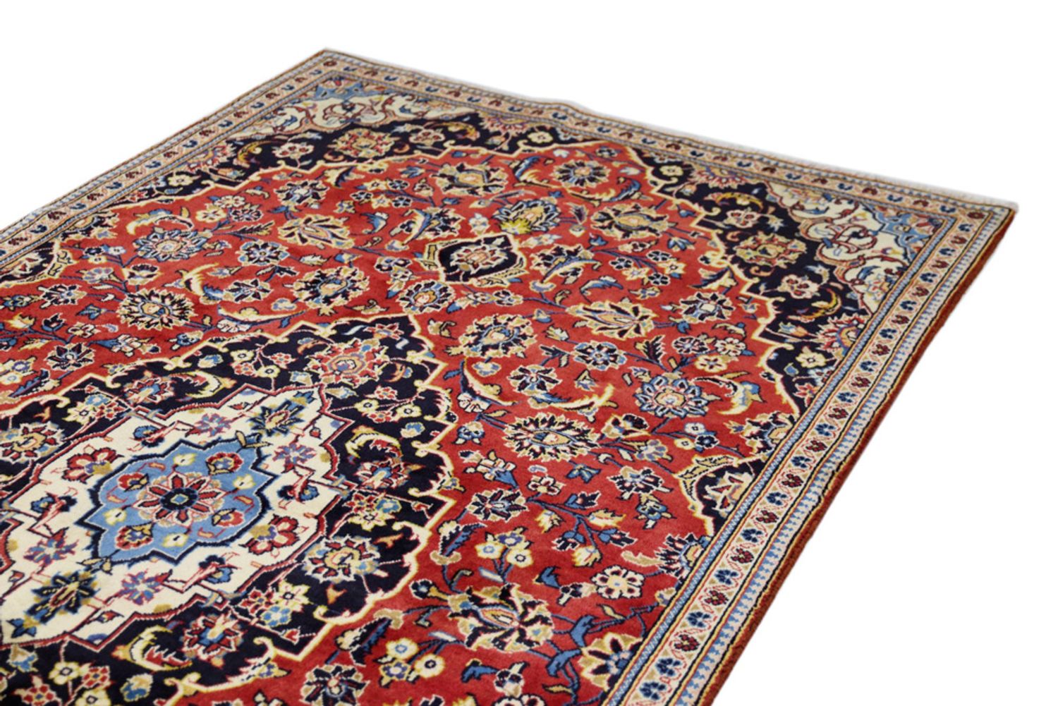 Alfombra persa - Keshan - 260 x 136 cm - rojo