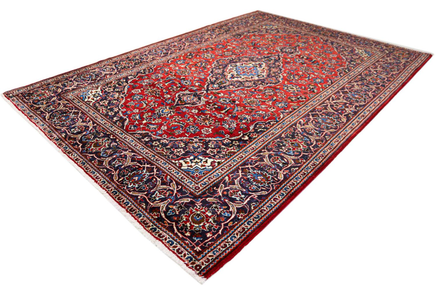 Alfombra persa - Keshan - 300 x 200 cm - rojo