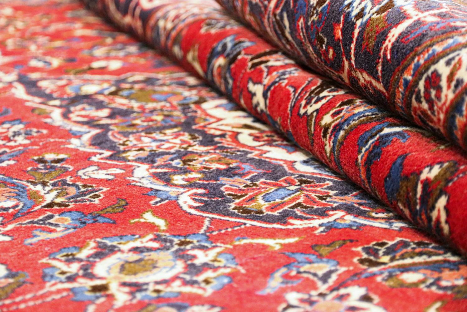 Alfombra persa - Keshan - 300 x 200 cm - rojo