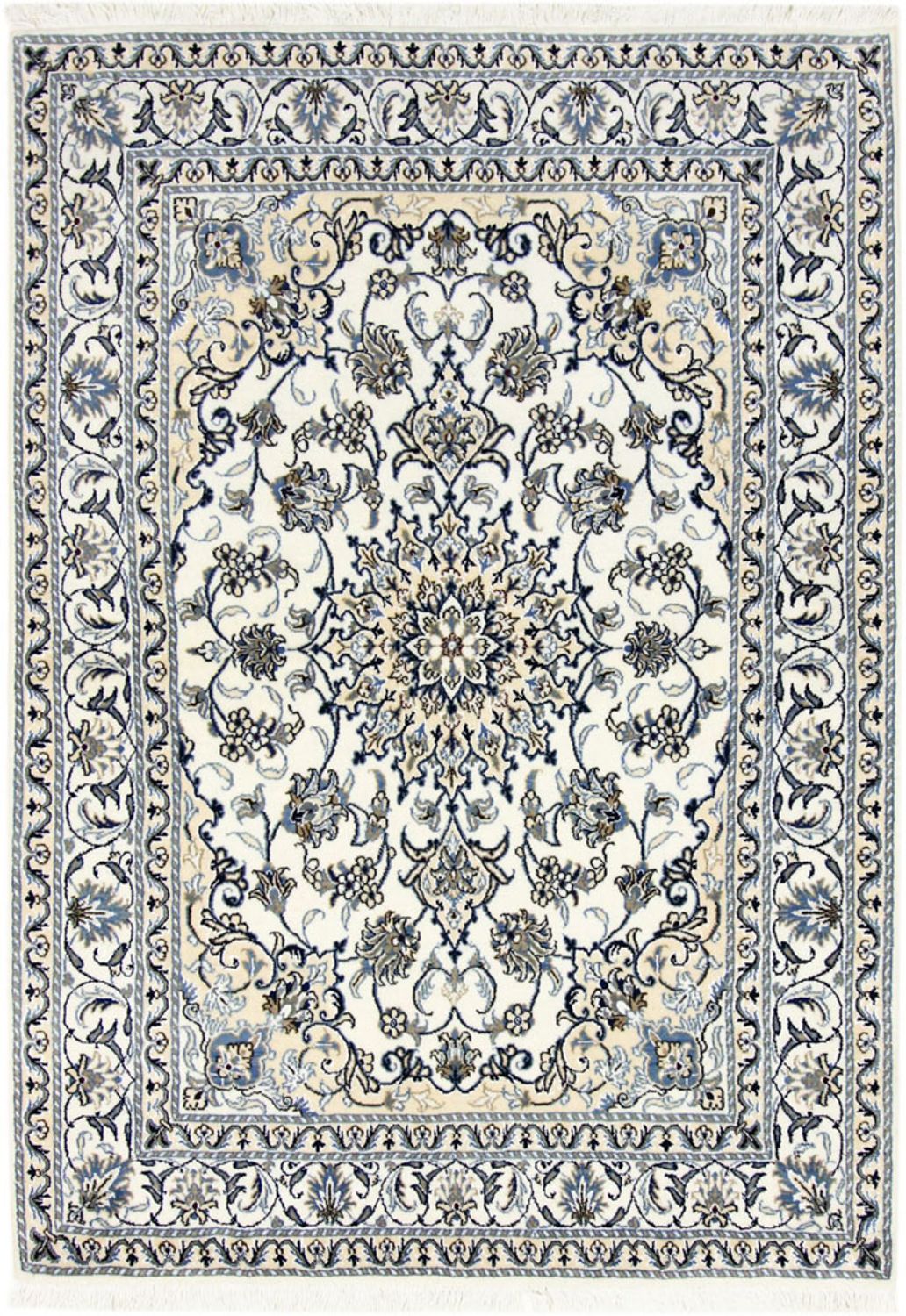 Persisk teppe - Nain - 207 x 148 cm - krem