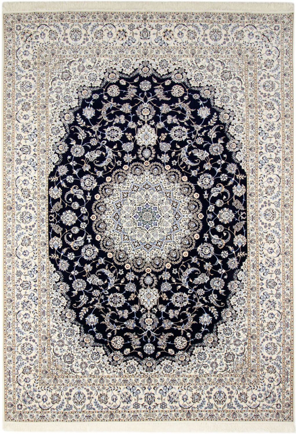 Alfombra Persa - Nain - Prima - 360 x 250 cm - azul oscuro