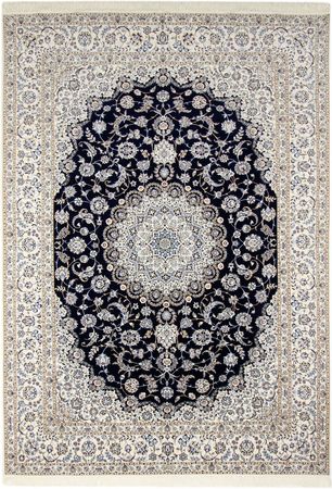 Alfombra Persa - Nain - Prima - 360 x 250 cm - azul oscuro