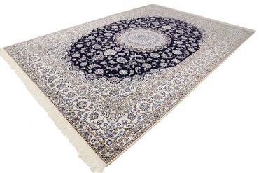 Alfombra Persa - Nain - Prima - 360 x 250 cm - azul oscuro