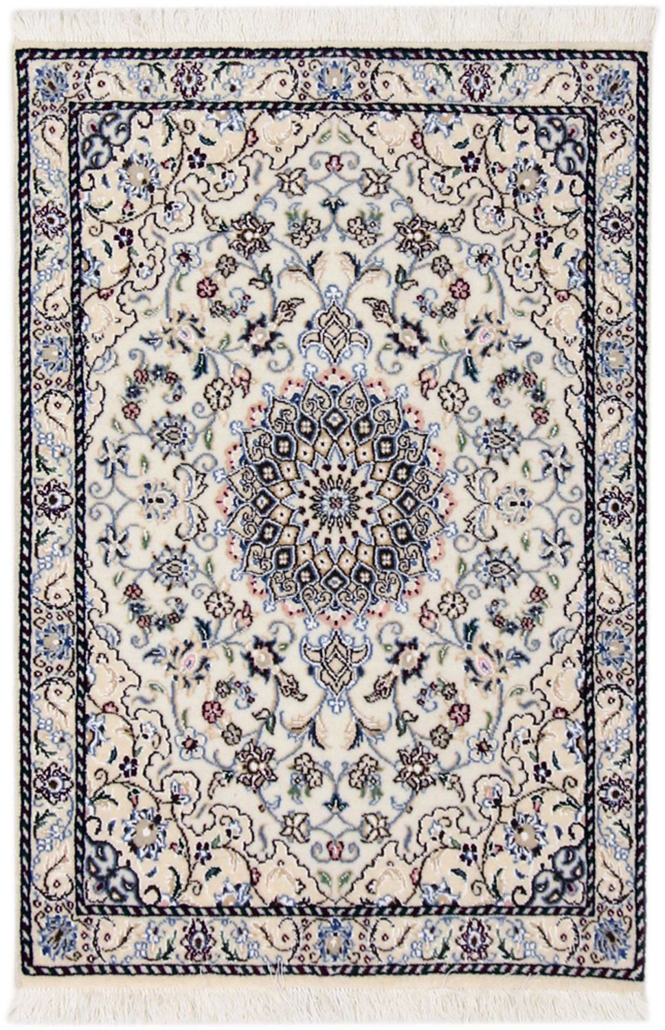 Alfombra persa - Nain - 90 x 60 cm - crema