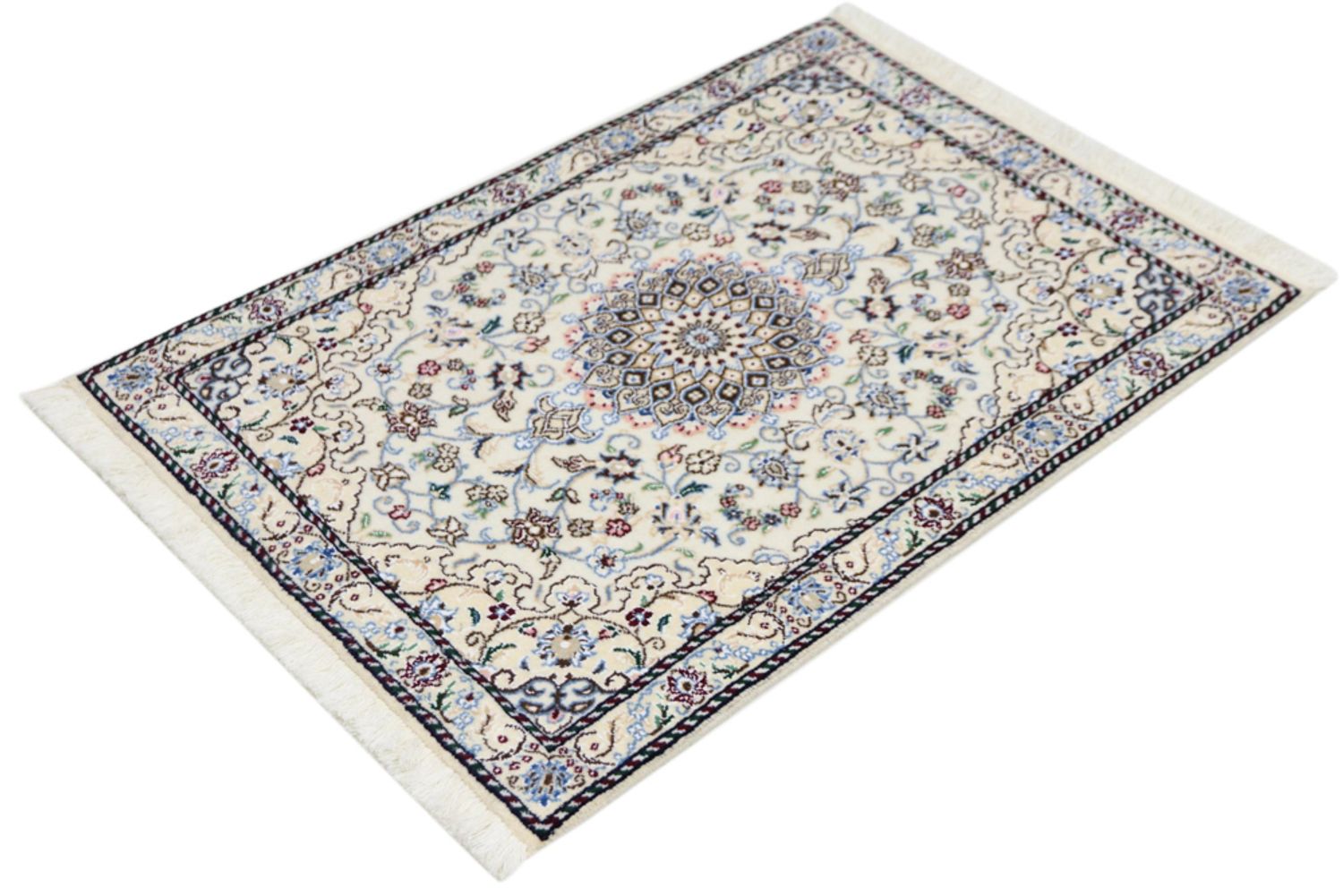 Alfombra persa - Nain - 90 x 60 cm - crema