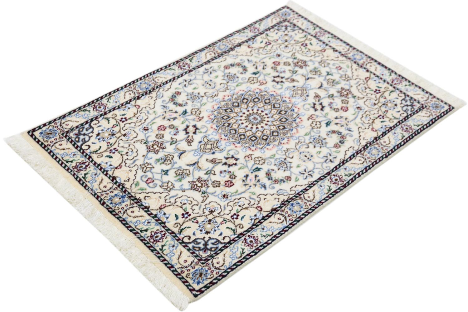 Alfombra persa - Nain - 90 x 60 cm - crema